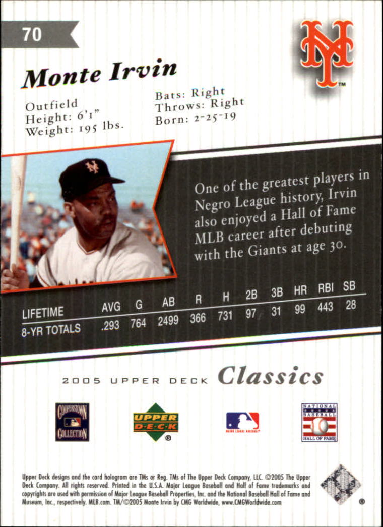 2005 Upper Deck Classics Baseball Card Pick (Base)