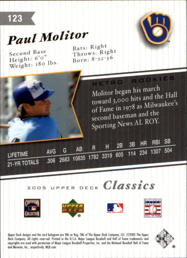 2005 Upper Deck Classics Baseball Card Pick (Base)