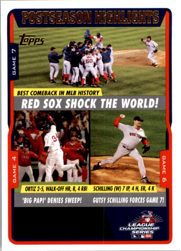 2005 Topps #353 Sox Celeb/Ortiz-Schil ALCS