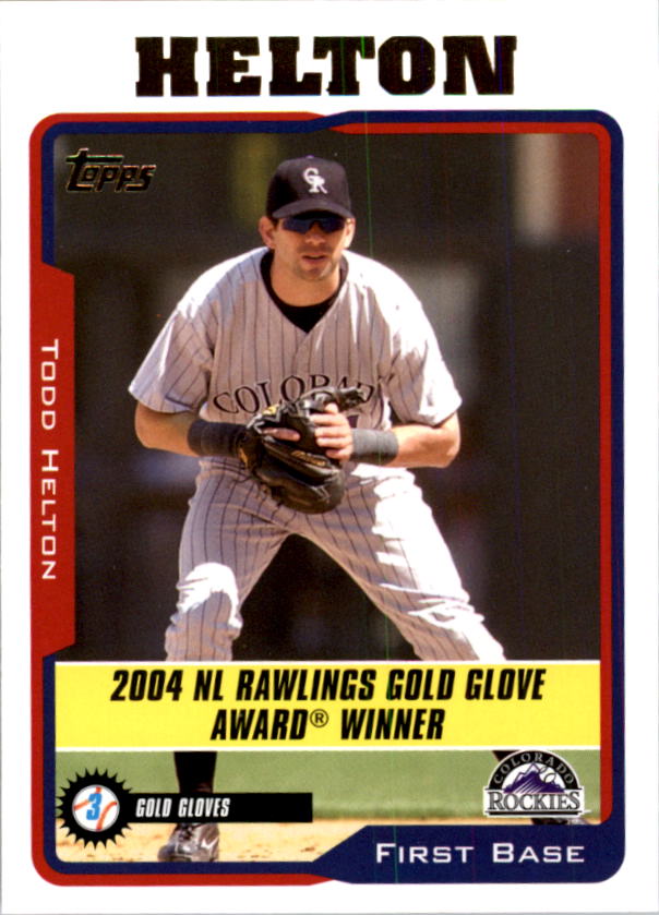 2005 Topps #706 Todd Helton GG - From Factory Sealed Set - MINT