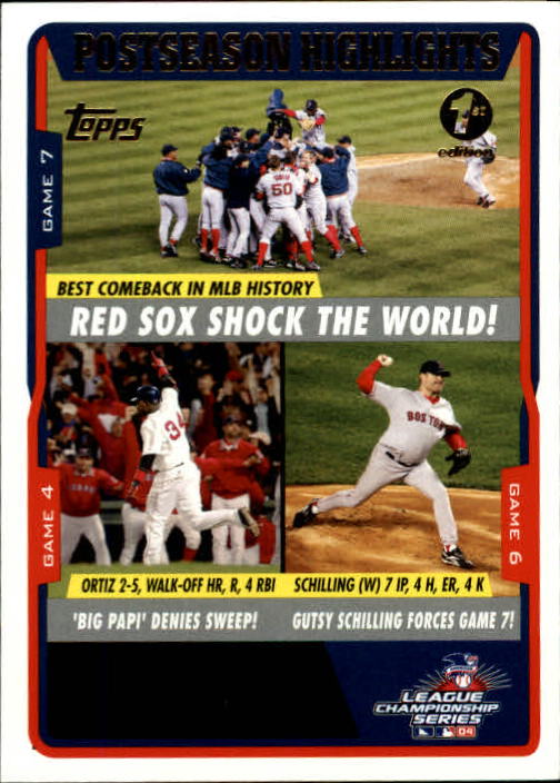 2005 Topps 1st Edition #353 Sox Celeb/Ortiz-Schil ALCS