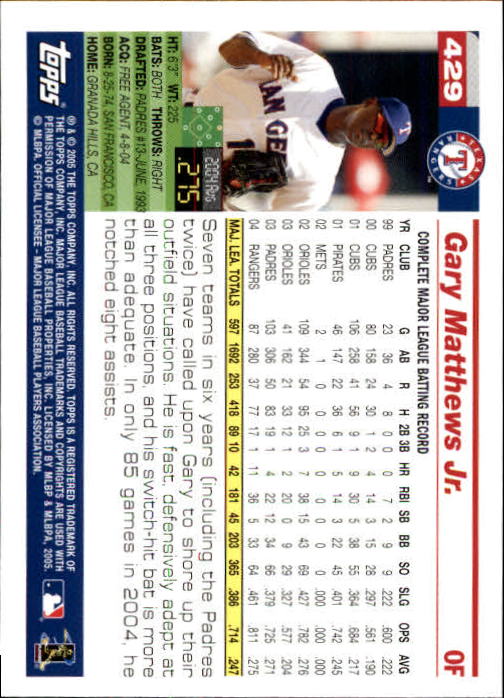 2005 Topps 1st Edition Baseball Card Pick (Inserts) 268-692 - Picture 183 of 405