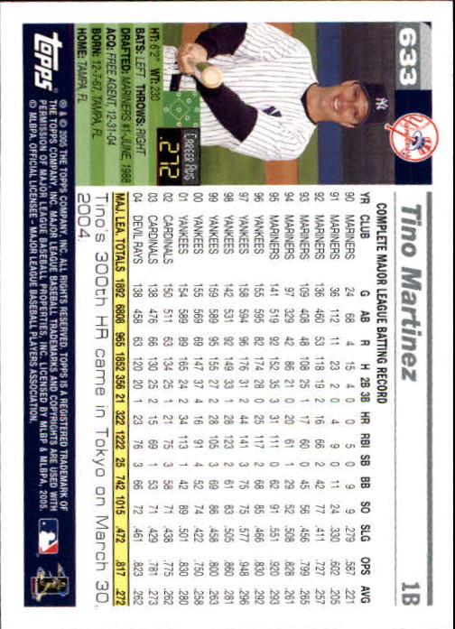 2005 Topps 1st Edition Baseball Card Pick (Inserts) 268-692 - Picture 363 of 405