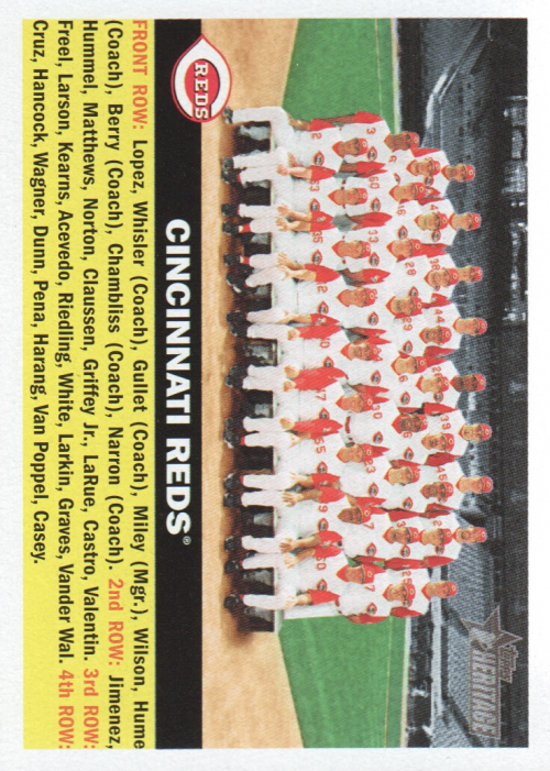 2005 Topps Heritage #90 Cincinnati Reds TC