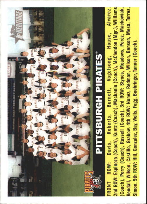 2005 Topps Heritage #121 Pittsburgh Pirates TC