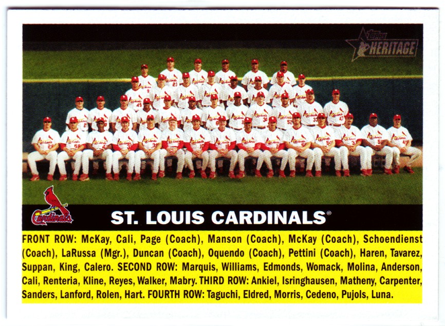 2005 Topps Heritage #134 St. Louis Cardinals TC