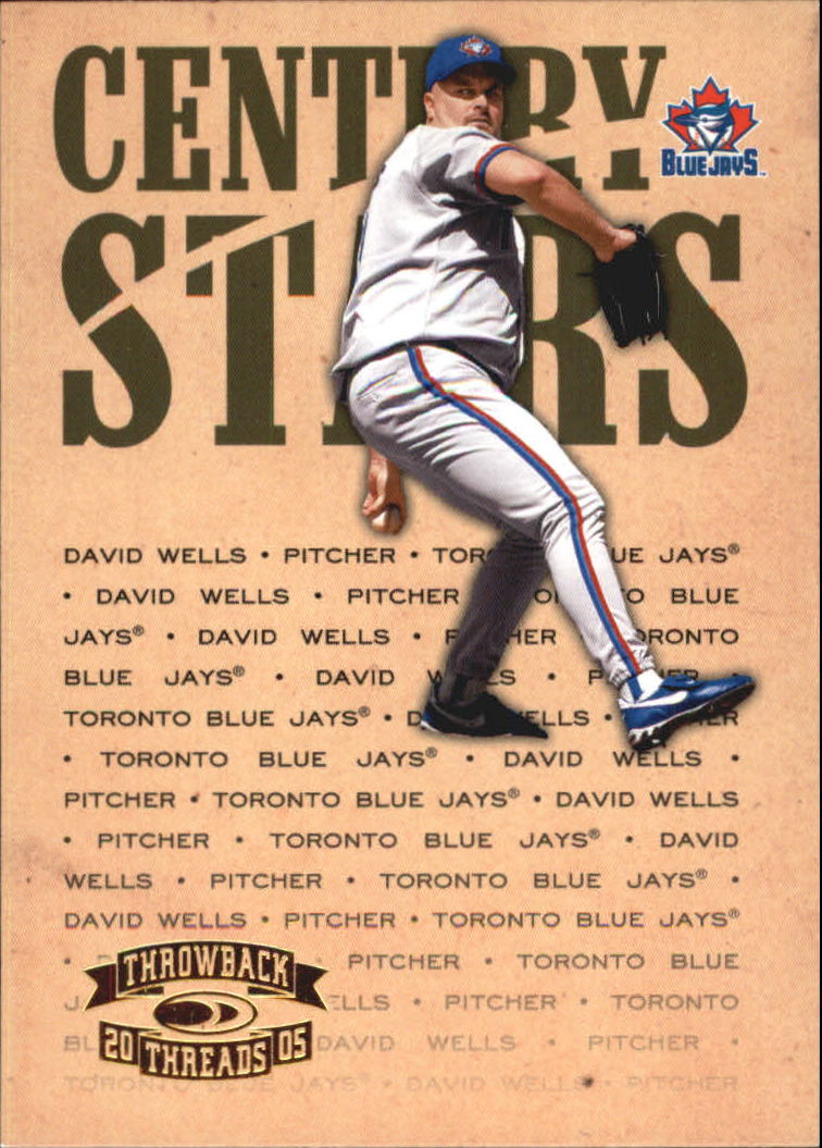 2005 Throwback Threads Century Stars #33 David Wells