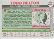 2005 Topps Heritage New Age Performers #11 Todd Helton back image