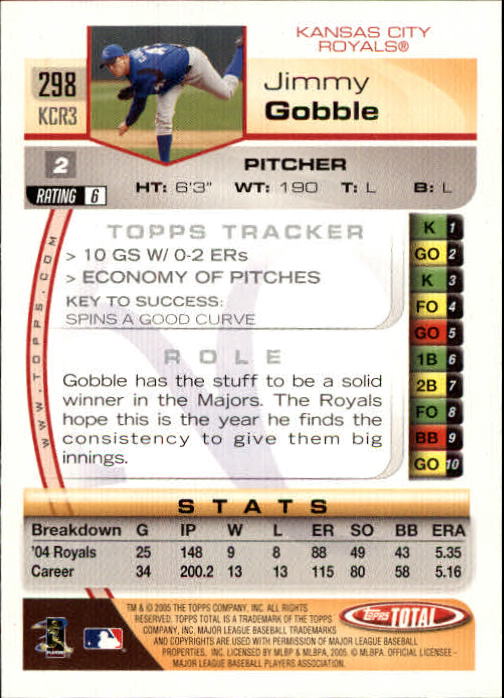 B1609- 2005 Topps Total BB Cards 282-554 +Rookies -You Pick- 15+ FREE US SHIP - Picture 27 of 439