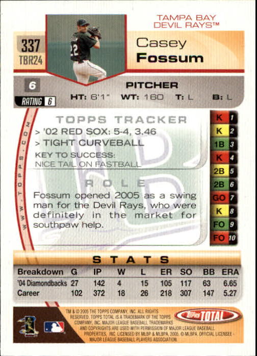 B1609- 2005 Topps Total BB Cards 282-554 +Rookies -You Pick- 15+ FREE US SHIP - Picture 85 of 439
