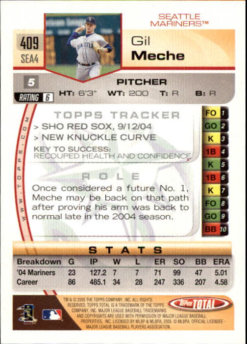 B1609- 2005 Topps Total BB Cards 282-554 +Rookies -You Pick- 15+ FREE US SHIP - Picture 205 of 439