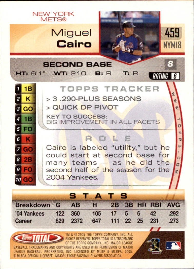 B1609- 2005 Topps Total BB Cards 282-554 +Rookies -You Pick- 15+ FREE US SHIP - Picture 293 of 439