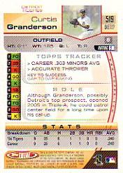 2005 Topps Total #519 Curtis Granderson back image