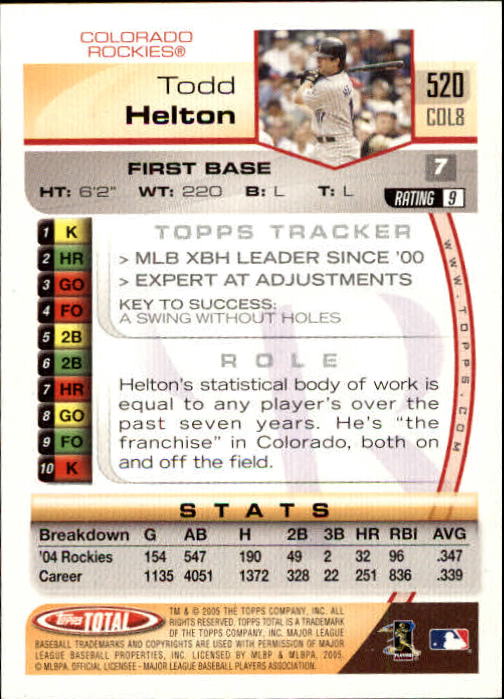 B1609- 2005 Topps Total BB Cards 282-554 +Rookies -You Pick- 15+ FREE US SHIP - Picture 387 of 439