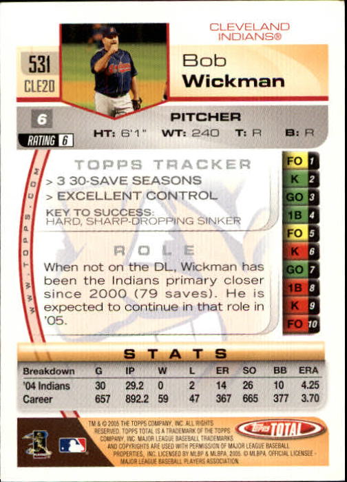 B1609- 2005 Topps Total BB Cards 282-554 +Rookies -You Pick- 15+ FREE US SHIP - Picture 405 of 439