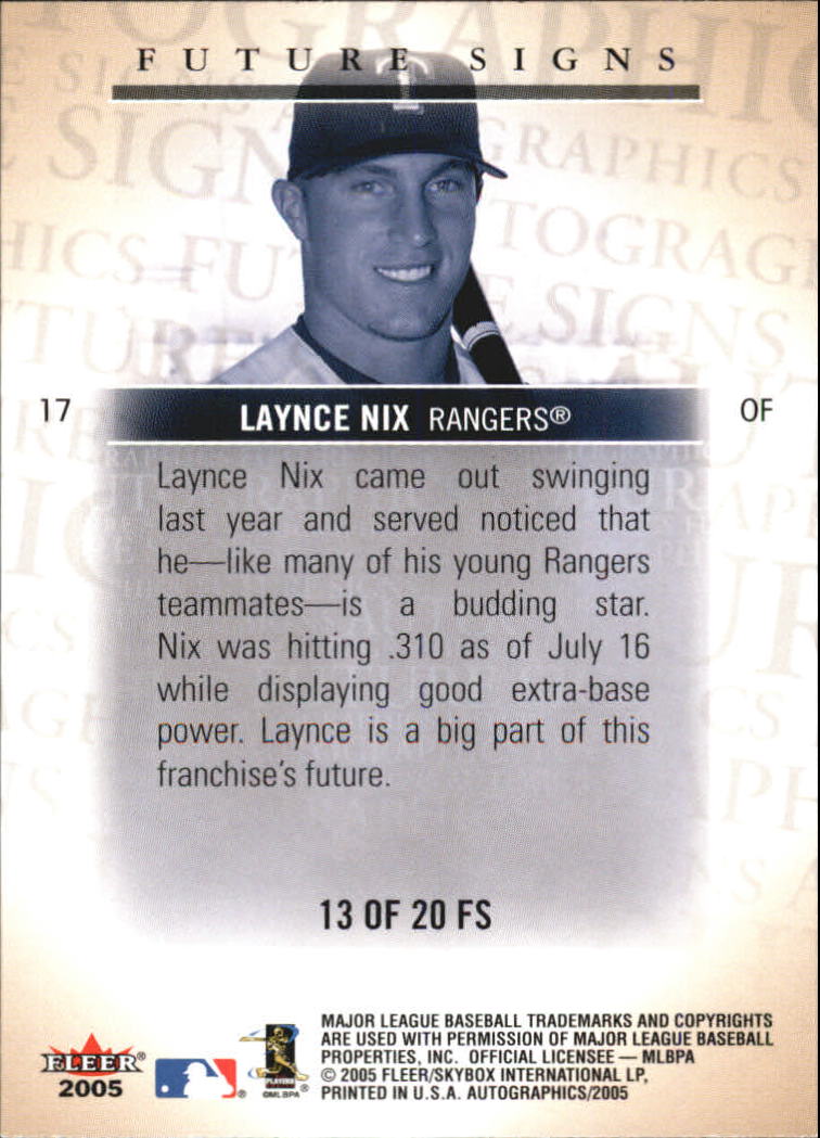 2005 SkyBox Autographics Future Signs Baseball YOU PICK - Picture 21 of 33