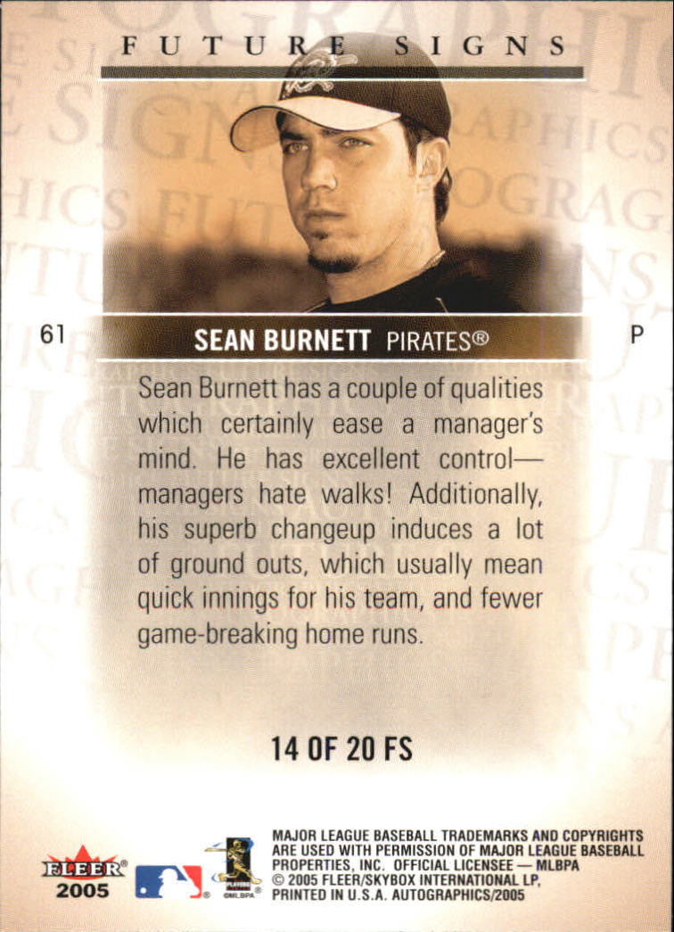 2005 SkyBox Autographics Future Signs Baseball YOU PICK - Picture 23 of 33