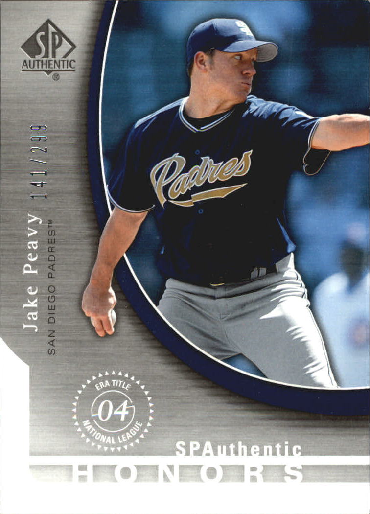 2005 SP Authentic Honors #JP Jake Peavy