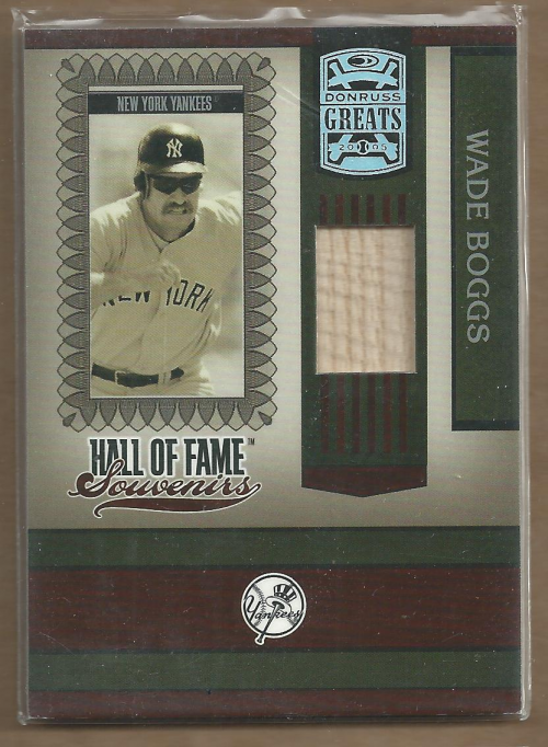 2005 Donruss Greats Hall of Fame Souvenirs Material Bat #28 Wade Boggs Yanks T6