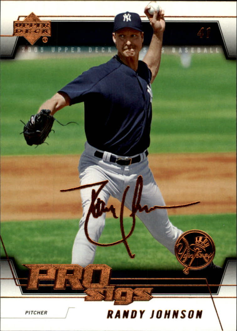 2005 Upper Deck Pro Sigs New York Yankees Baseball Card #63 Randy Johnson