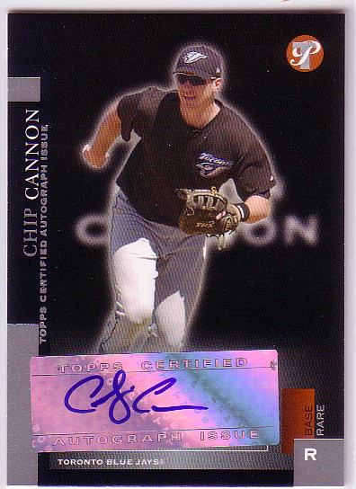 2005 Topps Pristine #181 Chip Cannon FY AU RC