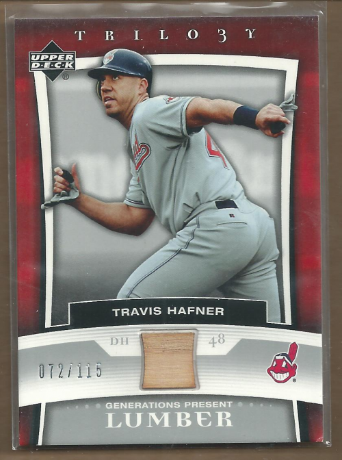 2005 Upper Deck Trilogy Generations Present Lumber Silver #HA Travis Hafner