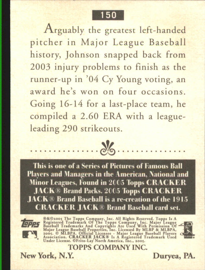 Randy Johnson cards (1990-2024) Mariners D-Backs Yankees Astros - You Choose - Picture 192 of 308