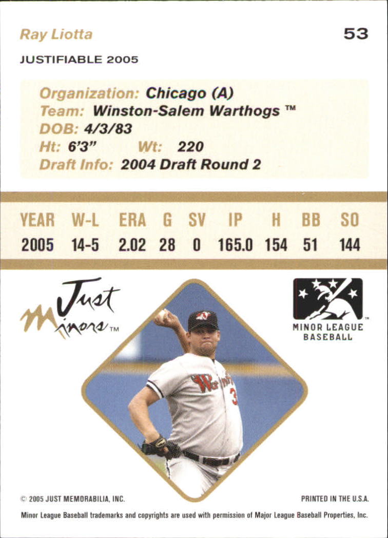 B7364- 2005 Justifiable (Just) Baseball Cards 1-90 -You Pick- 15+ FREE US SHIP - Picture 97 of 166