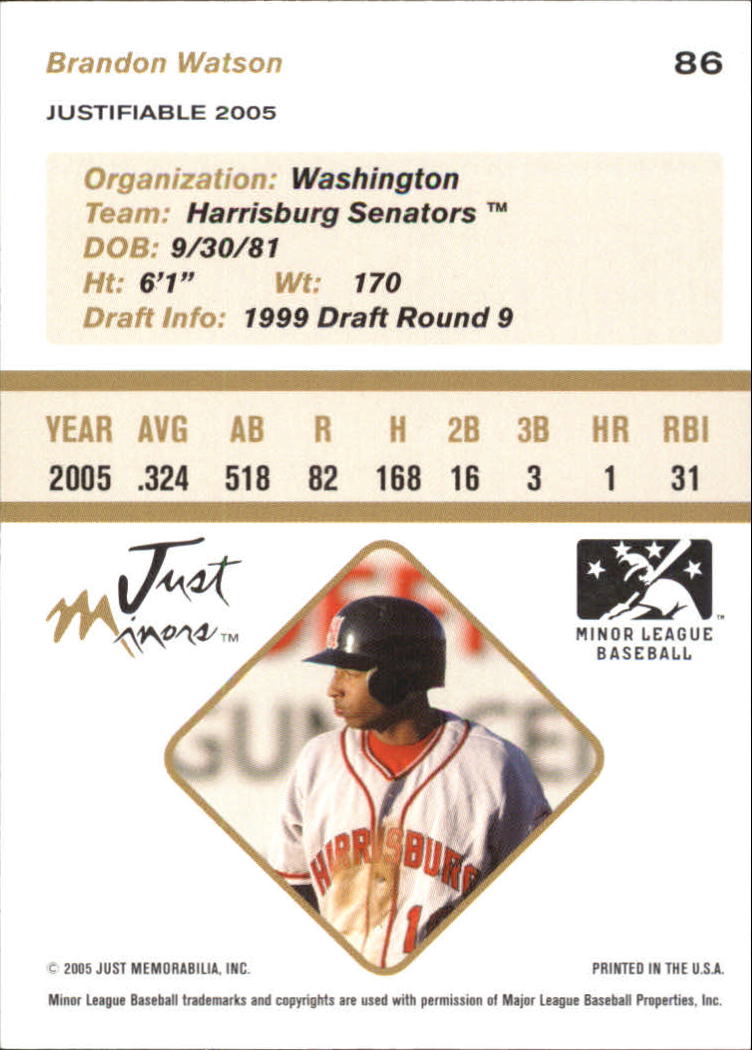 B7364- 2005 Justifiable (Just) Baseball Cards 1-90 -You Pick- 15+ FREE US SHIP - Picture 161 of 166