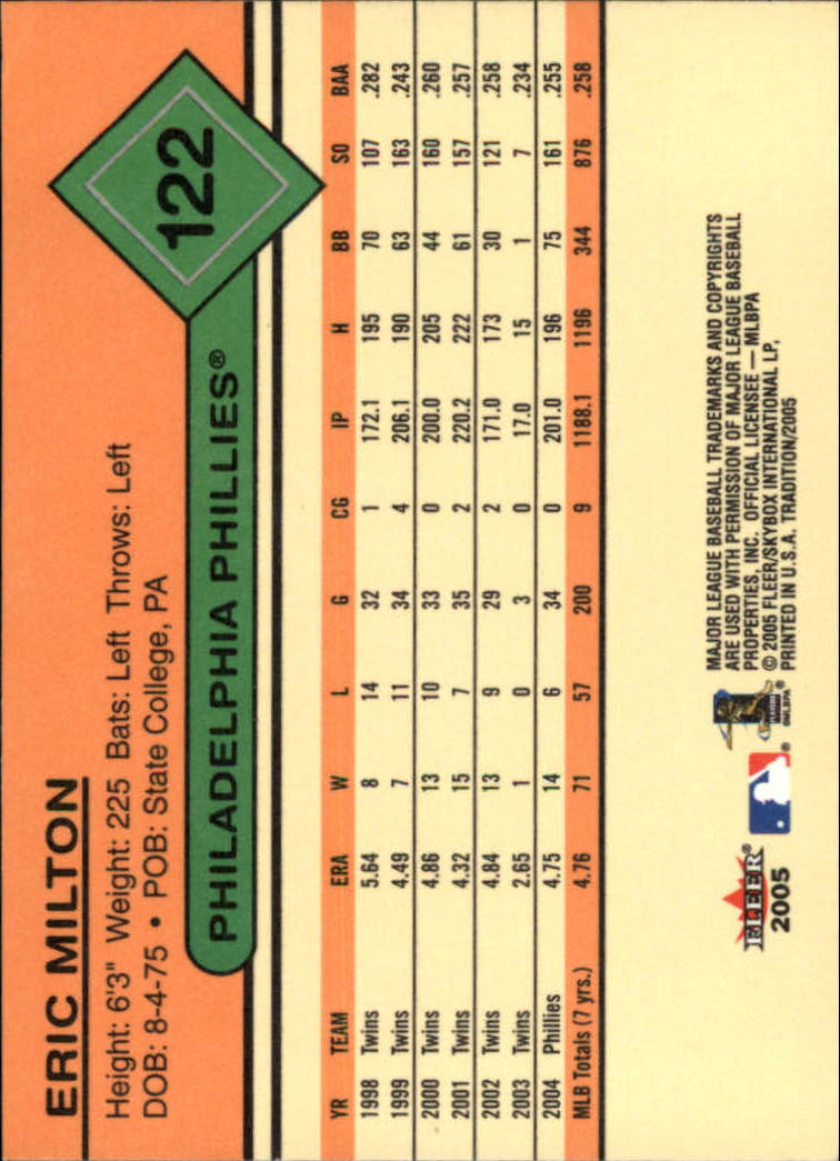 A6732- 2005 Fleer Tradition BB #s 1-250 +Rookies -You Pick- 15+ FREE US SHIP - Picture 211 of 435