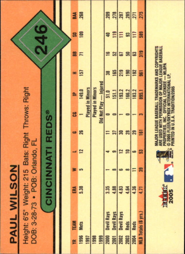 A6732- 2005 Fleer Tradition BB #s 1-250 +Rookies -You Pick- 15+ FREE US SHIP - Picture 427 of 435