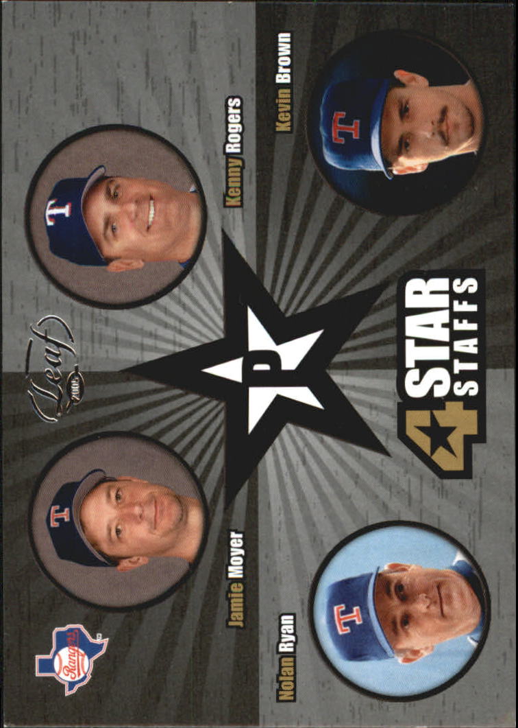 2005 Leaf 4 Star Staffs #9 Ryan/Brown/Moyer/Rogers