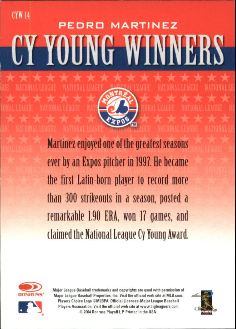 Foglia Baseball 2005 "Cy Young Winners" Inserto Carte - Foto 13 di 13