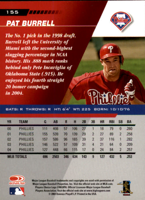 A8853- 2005 Leaf Baseball Card #s 1-200 +Rookies -You Pick- 15+ FREE US SHIP - Picture 283 of 369