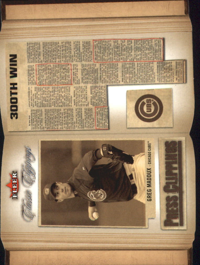 2005 Classic Clippings Press Clippings #5 Greg Maddux