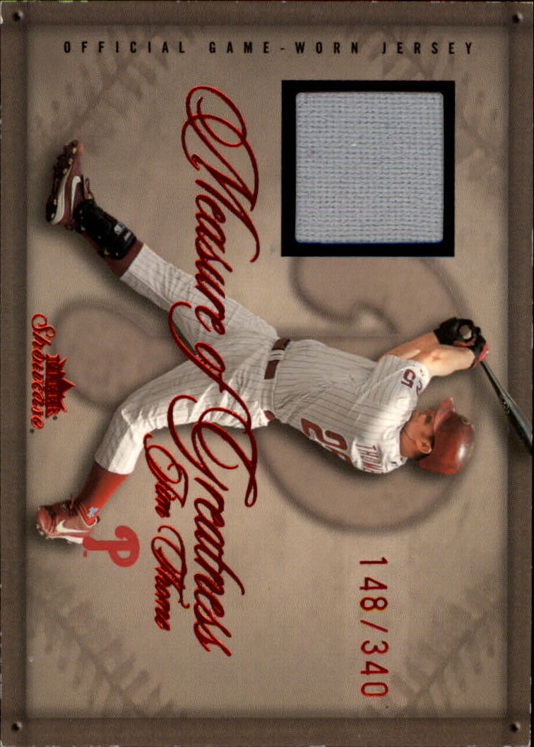 2005 Fleer Showcase Measure of Greatness Jersey Red #JT Jim Thome
