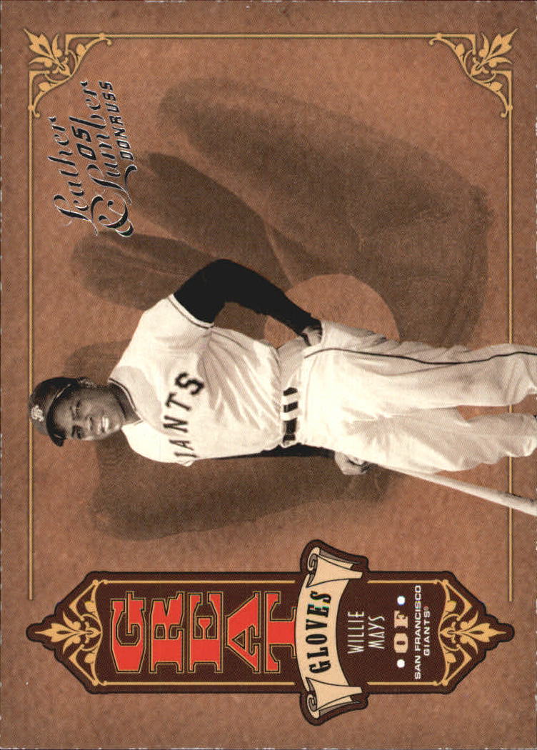 2005 Leather and Lumber Great Gloves #10 Willie Mays