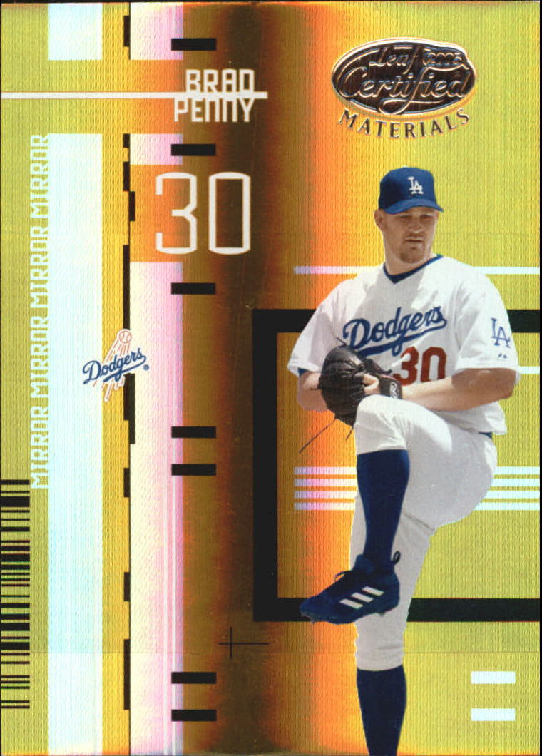 2005 Leaf Certified Materials Mirror Gold #19 Brad Penny