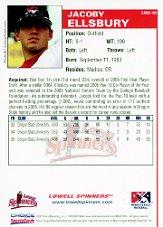 2005 Lowell Spinners Choice #5 Jacoby Ellsbury back image