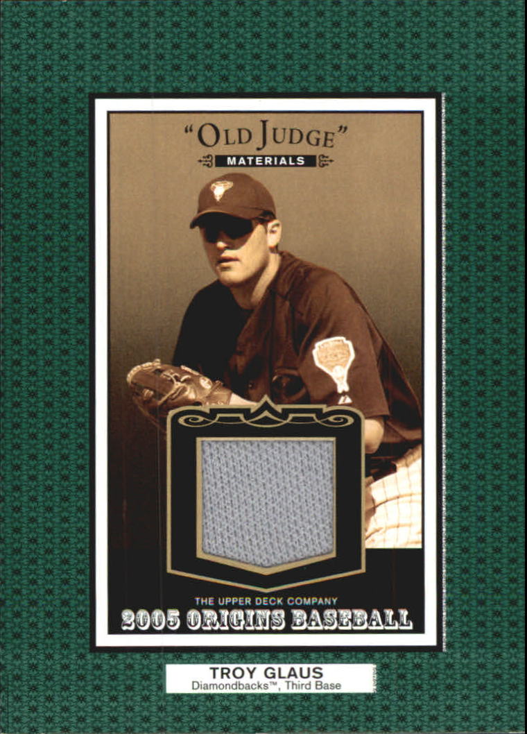 2005 Origins Old Judge Materials Jersey #GL Troy Glaus