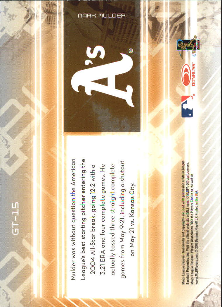 2005 Leaf Certified Materials Baseball "Gold team" Inserts and Mirror Cards - Picture 27 of 63