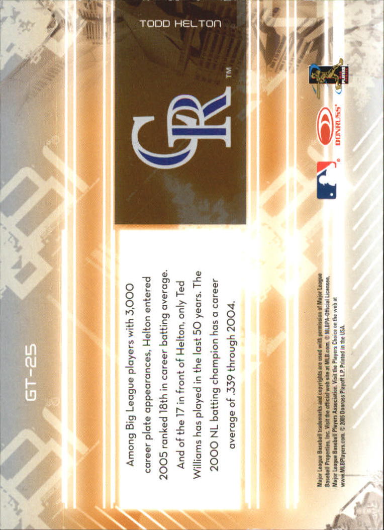 2005 Leaf Certified Materials Baseball "Gold team" Inserts and Mirror Cards - Picture 63 of 63