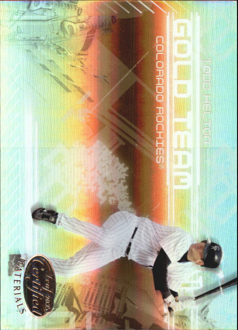 2005 Leaf Certified Materials Baseball "Gold team" Inserts and Mirror Cards - Picture 62 of 63