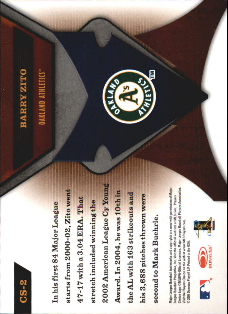 2005 Leaf Certified Materials Skills #2 Barry Zito back image