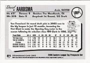 2005 Eastern League Top Prospects Grandstand #21 David Aardsma back image
