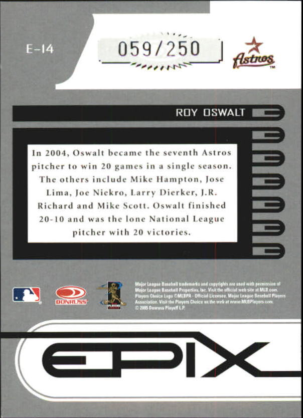 Carte inserite Zenith Baseball "Epix" 2005 - Foto 7 di 37