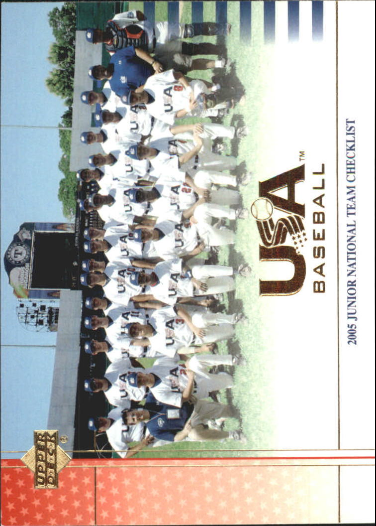 2005-06 USA Baseball Junior National Team #94 Team Checklist
