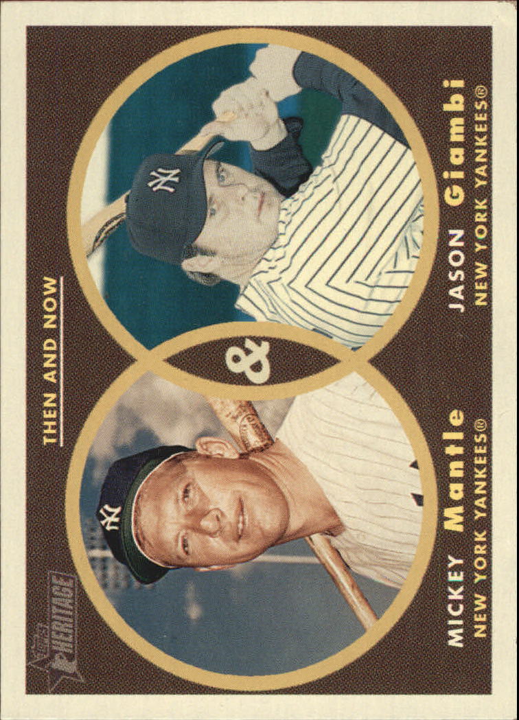 2006 Topps Heritage Then and Now #TN3 M.Mantle/J.Giambi