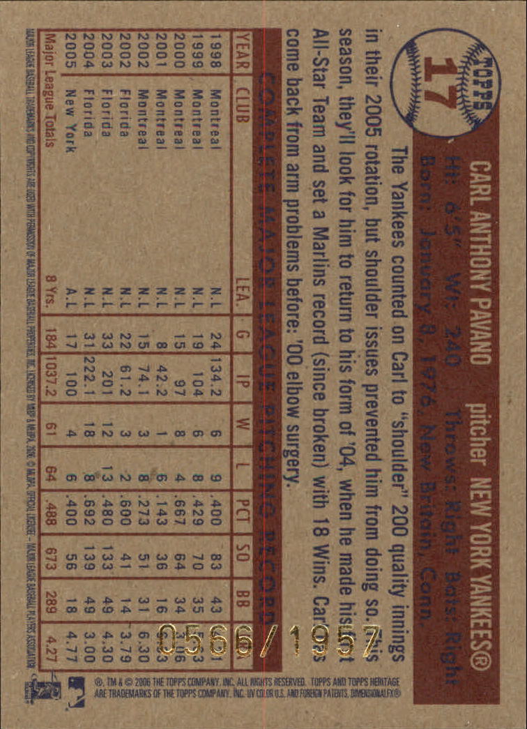 2006 Topps Heritage Baseball "Insert" Cards - Picture 12 of 14