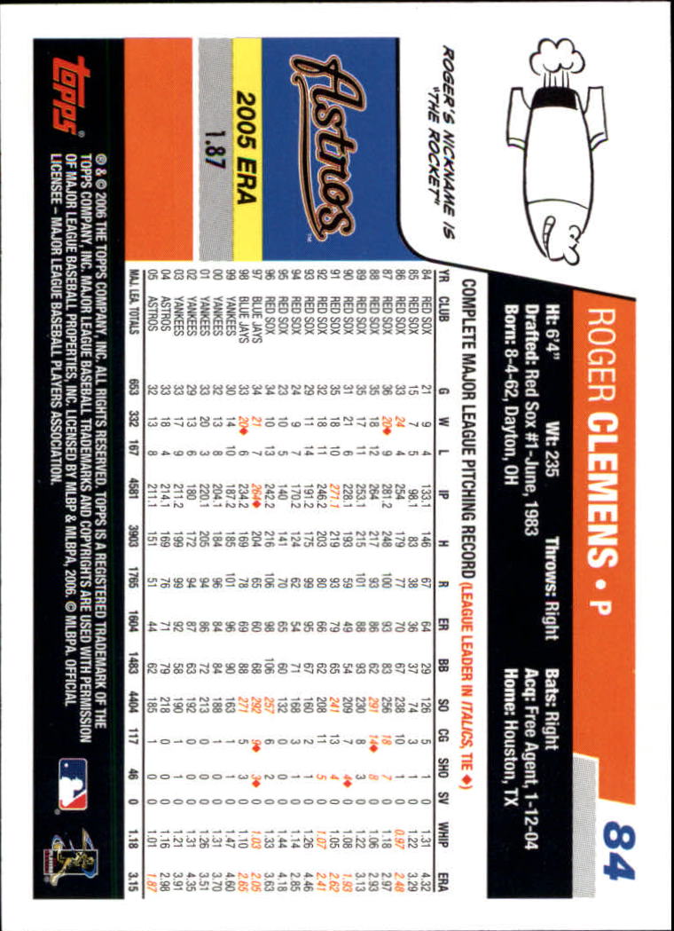 Roger Clemens cards (1987-2022) Red Sox Yankees Blue Jays Astros - You Choose - Picture 331 of 356